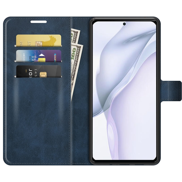 For Huawei P50 Retro Calf Pattern Buckle Horizontal Flip Leather Case with Holder & Card Slots & Wallet
