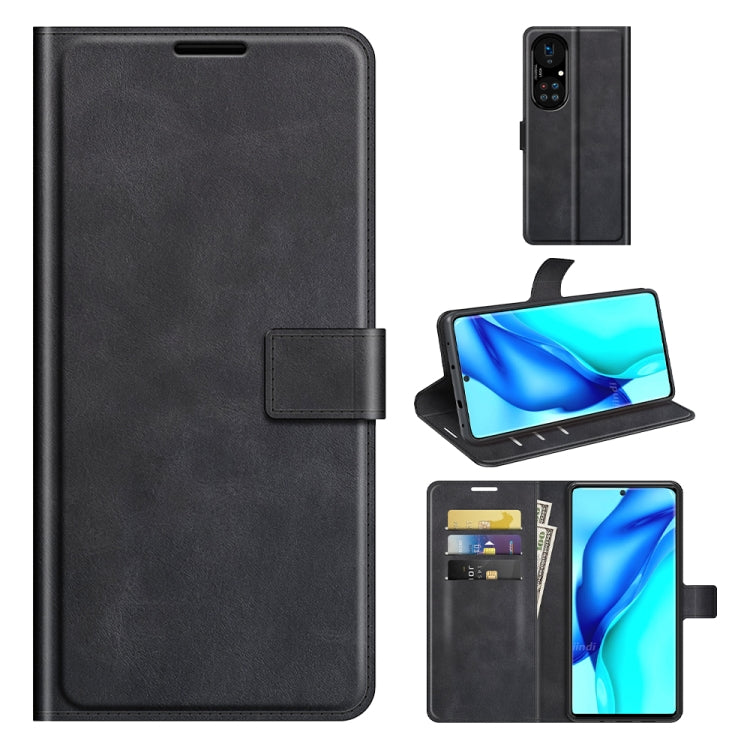 For Huawei P50 Pro Retro Calf Pattern Buckle Horizontal Flip Leather Case with Holder & Card Slots & Wallet