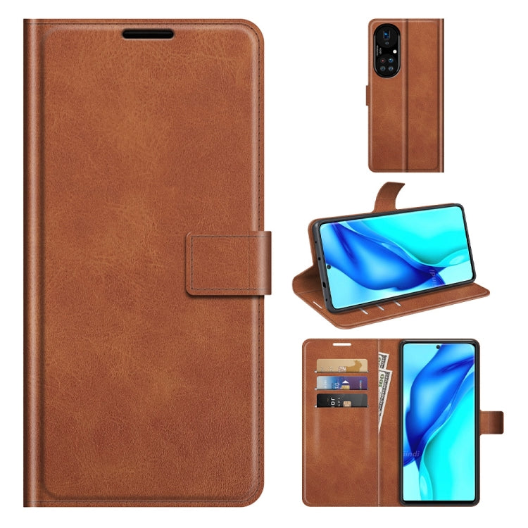For Huawei P50 Pro Retro Calf Pattern Buckle Horizontal Flip Leather Case with Holder & Card Slots & Wallet