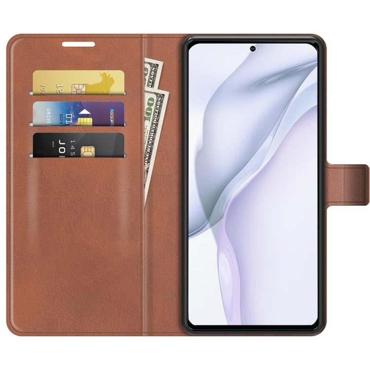 For Huawei P50 Pro Retro Calf Pattern Buckle Horizontal Flip Leather Case with Holder & Card Slots & Wallet