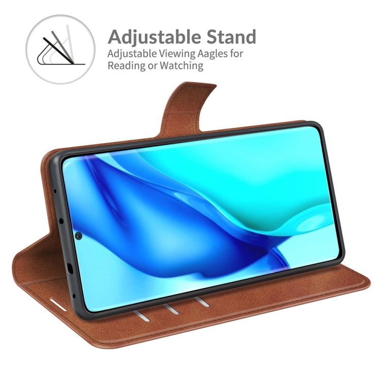 For Huawei P50 Pro Retro Calf Pattern Buckle Horizontal Flip Leather Case with Holder & Card Slots & Wallet