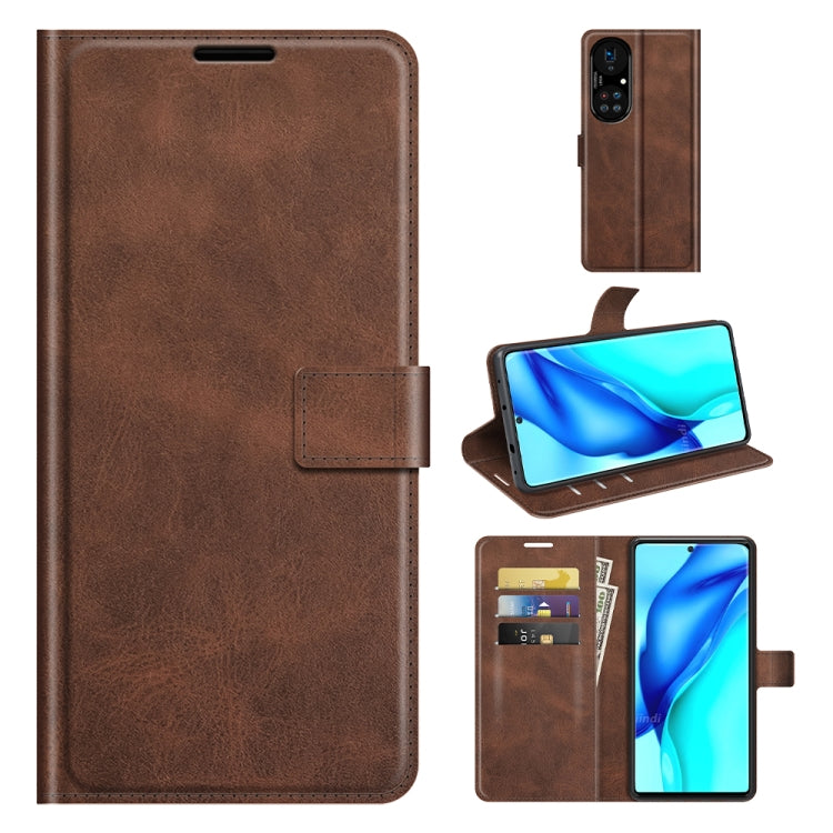 For Huawei P50 Pro Retro Calf Pattern Buckle Horizontal Flip Leather Case with Holder & Card Slots & Wallet