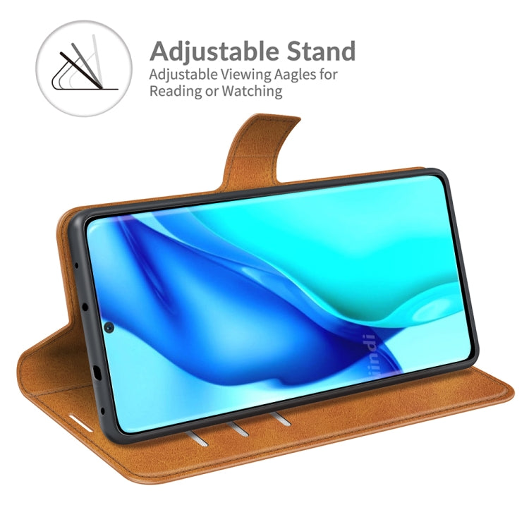 For Huawei P50 Pro Retro Calf Pattern Buckle Horizontal Flip Leather Case with Holder & Card Slots & Wallet