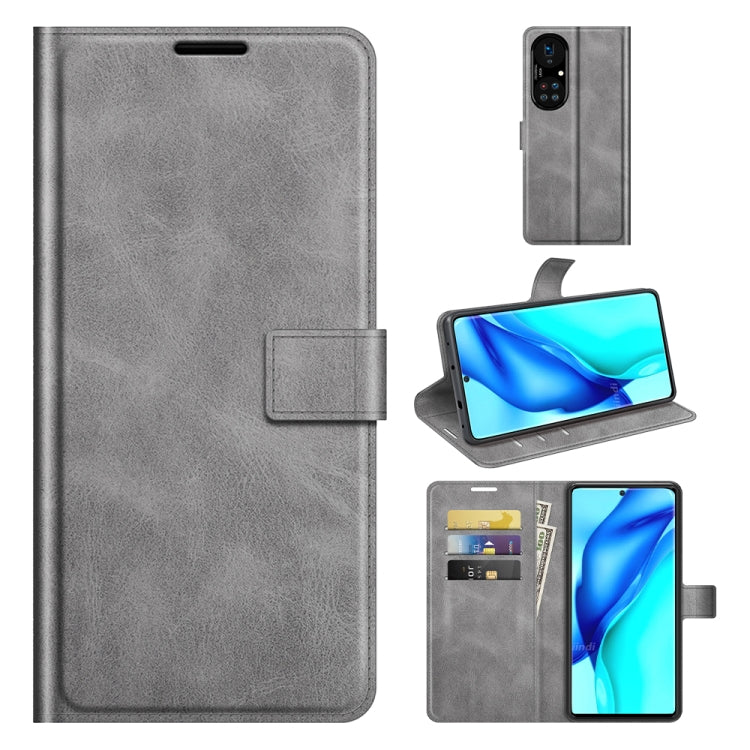For Huawei P50 Pro Retro Calf Pattern Buckle Horizontal Flip Leather Case with Holder & Card Slots & Wallet