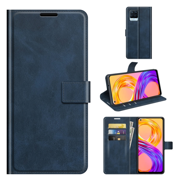 For OPPO Realme 8 / Realme 8 Pro Retro Calf Pattern Buckle Horizontal Flip Leather Case with Holder & Card Slots & Wallet