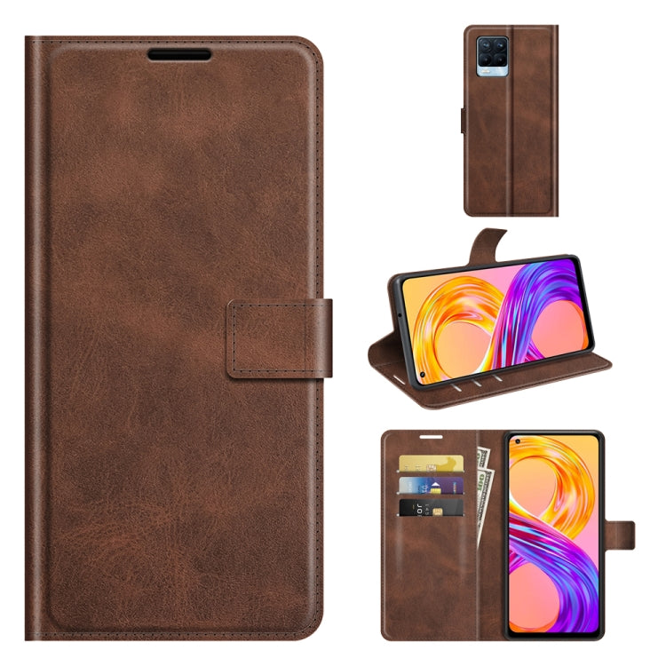 For OPPO Realme 8 / Realme 8 Pro Retro Calf Pattern Buckle Horizontal Flip Leather Case with Holder & Card Slots & Wallet