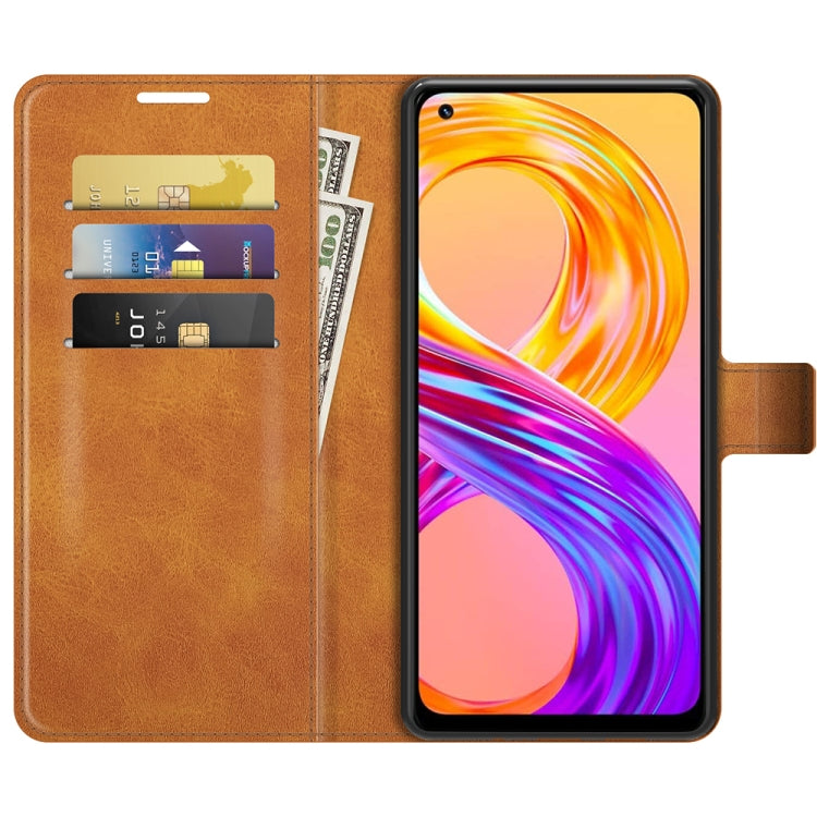 For OPPO Realme 8 / Realme 8 Pro Retro Calf Pattern Buckle Horizontal Flip Leather Case with Holder & Card Slots & Wallet