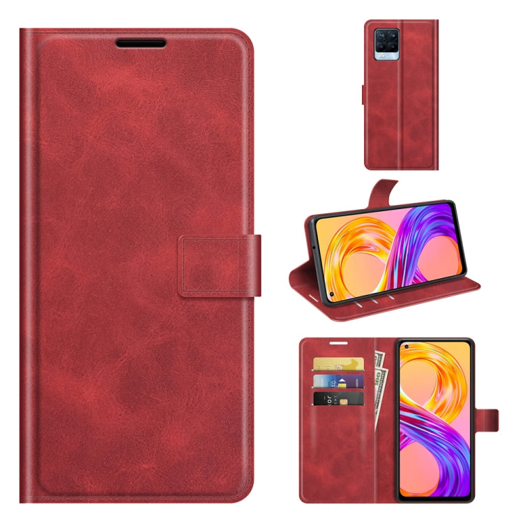 For OPPO Realme 8 / Realme 8 Pro Retro Calf Pattern Buckle Horizontal Flip Leather Case with Holder & Card Slots & Wallet