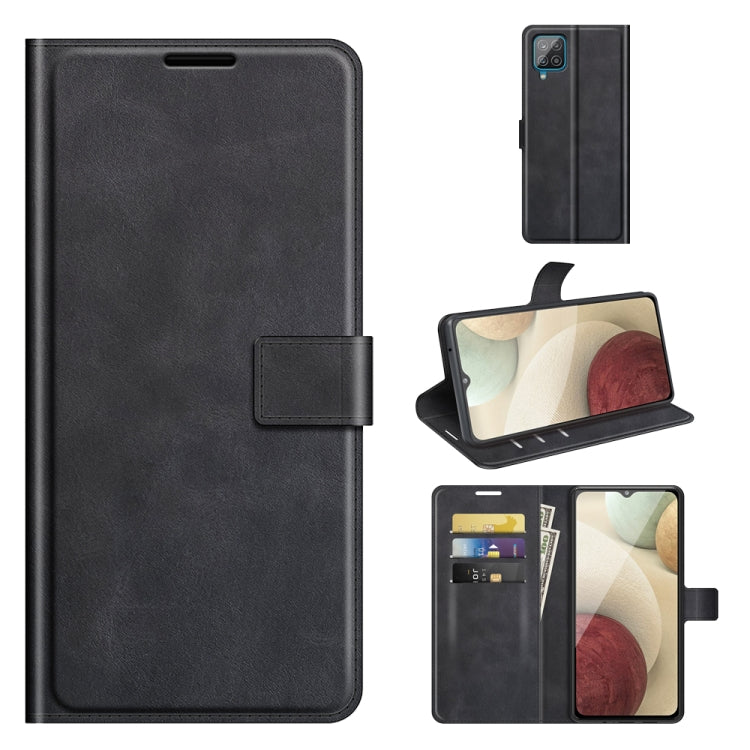 For Samsung Galaxy A22 4G Retro Calf Pattern Buckle Horizontal Flip Leather Case with Holder & Card Slots & Wallet