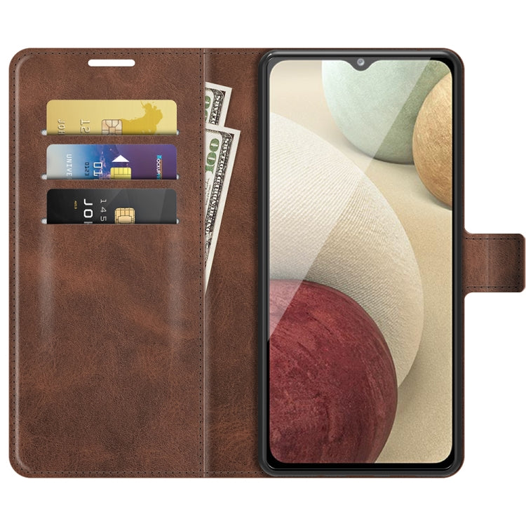 For Samsung Galaxy A22 4G Retro Calf Pattern Buckle Horizontal Flip Leather Case with Holder & Card Slots & Wallet
