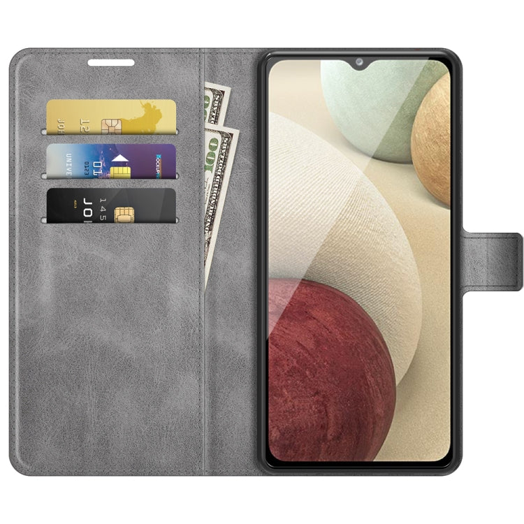 For Samsung Galaxy A22 4G Retro Calf Pattern Buckle Horizontal Flip Leather Case with Holder & Card Slots & Wallet