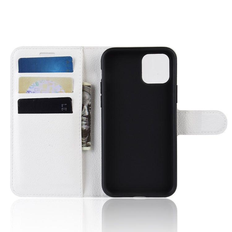 For iPhone 11 Pro Max Litchi Skin PU Leather Wallet Stand Mobile Casing