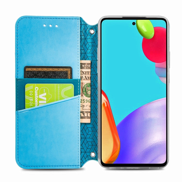 For Samsung Galaxy A72 5G / 4G Blooming Mandala Embossed Pattern Magnetic Horizontal Flip Leather Case with Holder & Card Slots & Wallet