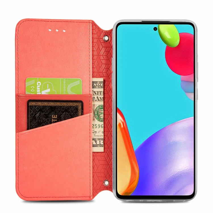 For Samsung Galaxy A52 5G / 4G Blooming Mandala Embossed Pattern Magnetic Horizontal Flip Leather Case with Holder & Card Slots & Wallet