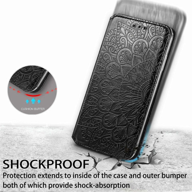 For Samsung Galaxy A52 5G / 4G Blooming Mandala Embossed Pattern Magnetic Horizontal Flip Leather Case with Holder & Card Slots & Wallet