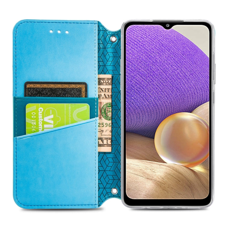 For Samsung Galaxy A32 5G Blooming Mandala Embossed Pattern Magnetic Horizontal Flip Leather Case with Holder & Card Slots & Wallet