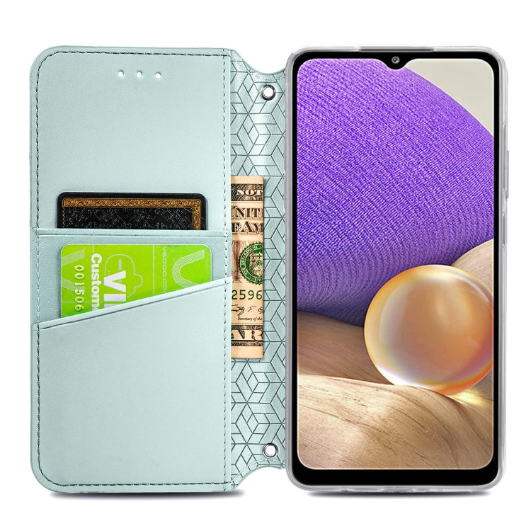 For Samsung Galaxy A32 5G Blooming Mandala Embossed Pattern Magnetic Horizontal Flip Leather Case with Holder & Card Slots & Wallet