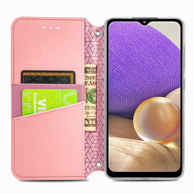 For Samsung Galaxy A32 4G Blooming Mandala Embossed Pattern Magnetic Horizontal Flip Leather Case with Holder & Card Slots & Wallet