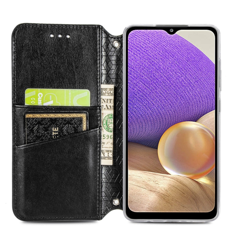 For Samsung Galaxy A32 4G Blooming Mandala Embossed Pattern Magnetic Horizontal Flip Leather Case with Holder & Card Slots & Wallet