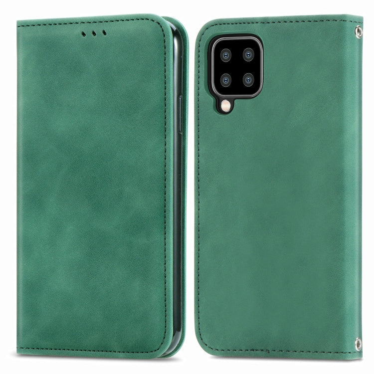 For Samsung Galaxy A22 4G (EU Version) Retro Skin Feel Business Magnetic Horizontal Flip Leather Case With Holder & Card Slots & Wallet & Photo Frame