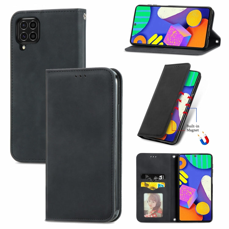 For Samsung Galaxy F62 Retro Skin Feel Business Magnetic Horizontal Flip Leather Case With Holder & Card Slots & Wallet & Photo Frame