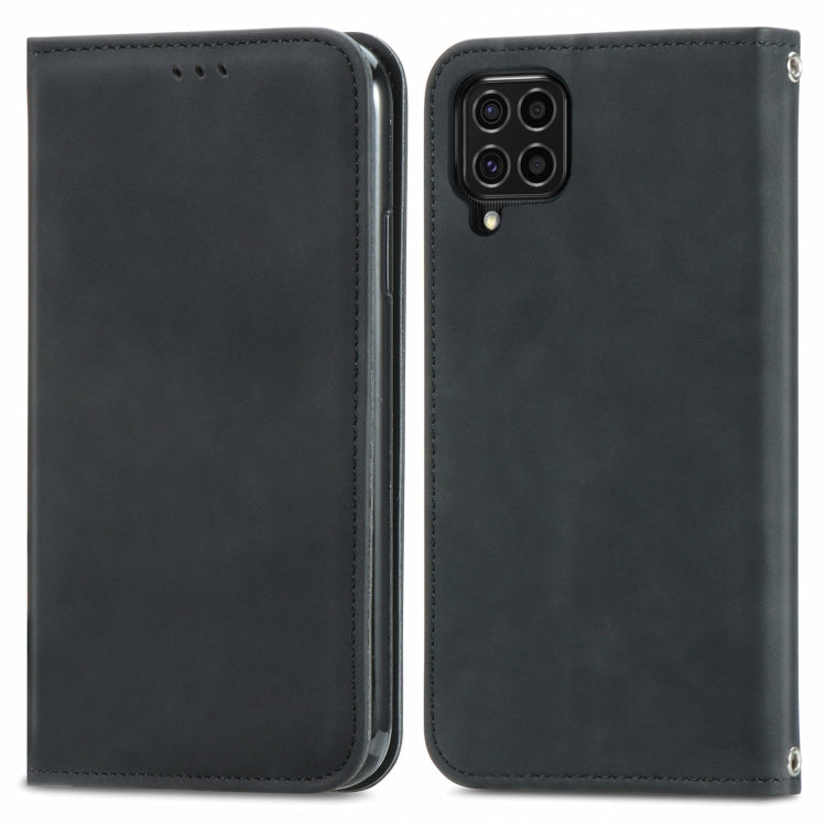 For Samsung Galaxy F62 Retro Skin Feel Business Magnetic Horizontal Flip Leather Case With Holder & Card Slots & Wallet & Photo Frame