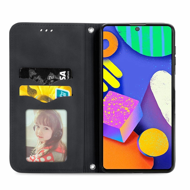 For Samsung Galaxy F62 Retro Skin Feel Business Magnetic Horizontal Flip Leather Case With Holder & Card Slots & Wallet & Photo Frame