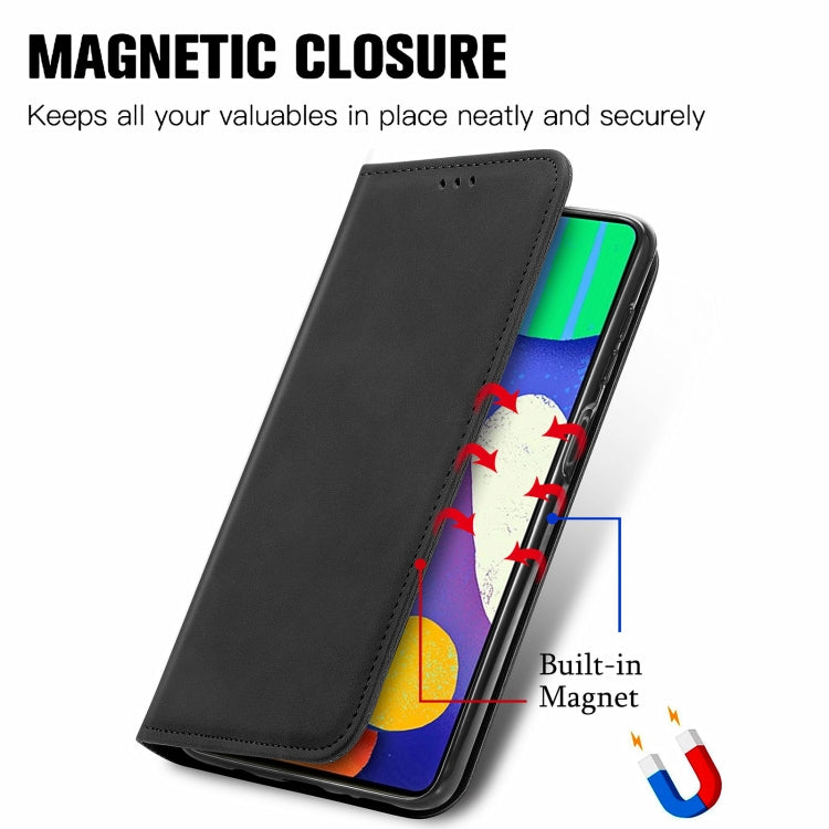 For Samsung Galaxy F62 Retro Skin Feel Business Magnetic Horizontal Flip Leather Case With Holder & Card Slots & Wallet & Photo Frame