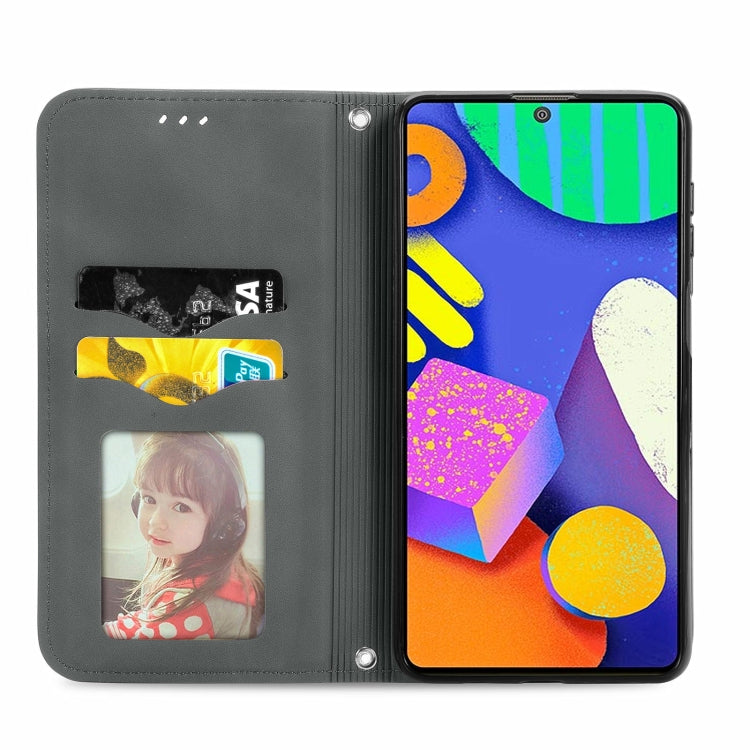 For Samsung Galaxy F62 Retro Skin Feel Business Magnetic Horizontal Flip Leather Case With Holder & Card Slots & Wallet & Photo Frame