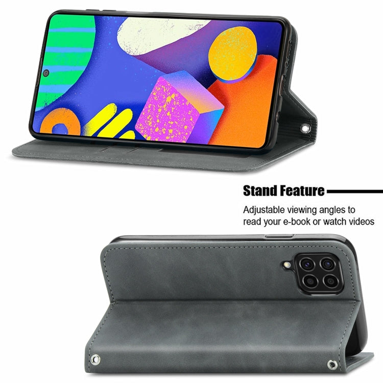 For Samsung Galaxy F62 Retro Skin Feel Business Magnetic Horizontal Flip Leather Case With Holder & Card Slots & Wallet & Photo Frame