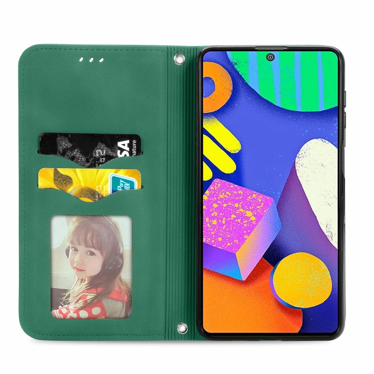 For Samsung Galaxy F62 Retro Skin Feel Business Magnetic Horizontal Flip Leather Case With Holder & Card Slots & Wallet & Photo Frame