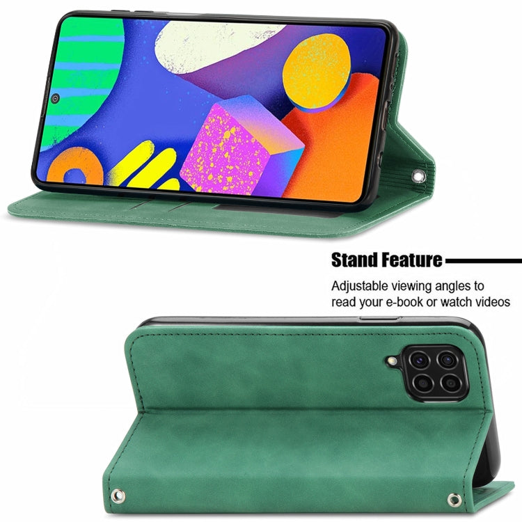 For Samsung Galaxy F62 Retro Skin Feel Business Magnetic Horizontal Flip Leather Case With Holder & Card Slots & Wallet & Photo Frame