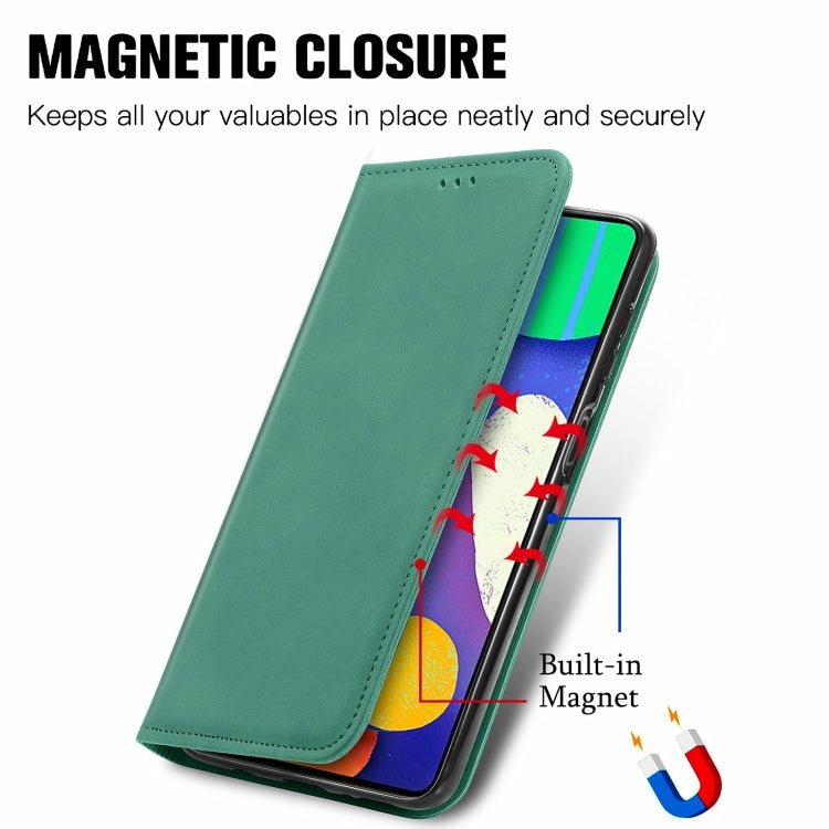 For Samsung Galaxy F62 Retro Skin Feel Business Magnetic Horizontal Flip Leather Case With Holder & Card Slots & Wallet & Photo Frame