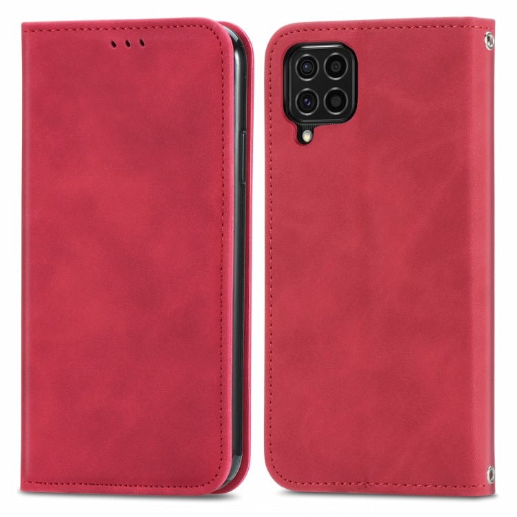 For Samsung Galaxy F62 Retro Skin Feel Business Magnetic Horizontal Flip Leather Case With Holder & Card Slots & Wallet & Photo Frame