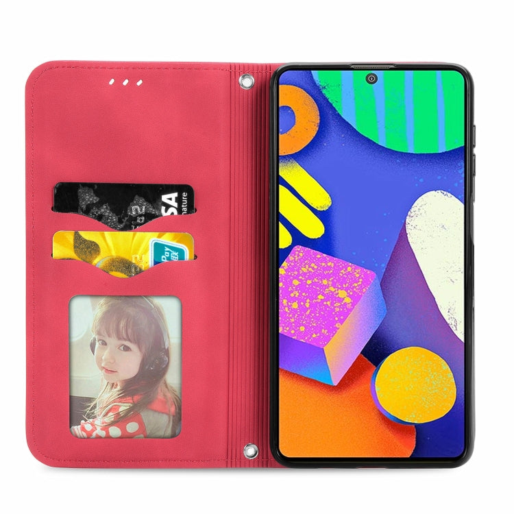 For Samsung Galaxy F62 Retro Skin Feel Business Magnetic Horizontal Flip Leather Case With Holder & Card Slots & Wallet & Photo Frame