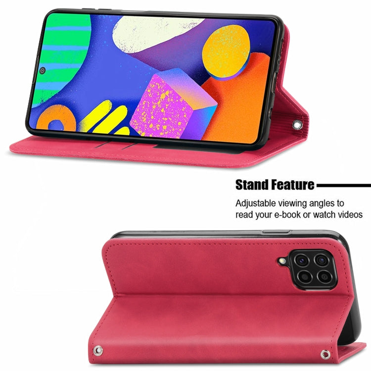 For Samsung Galaxy F62 Retro Skin Feel Business Magnetic Horizontal Flip Leather Case With Holder & Card Slots & Wallet & Photo Frame