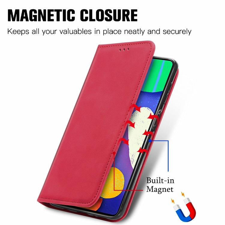 For Samsung Galaxy F62 Retro Skin Feel Business Magnetic Horizontal Flip Leather Case With Holder & Card Slots & Wallet & Photo Frame