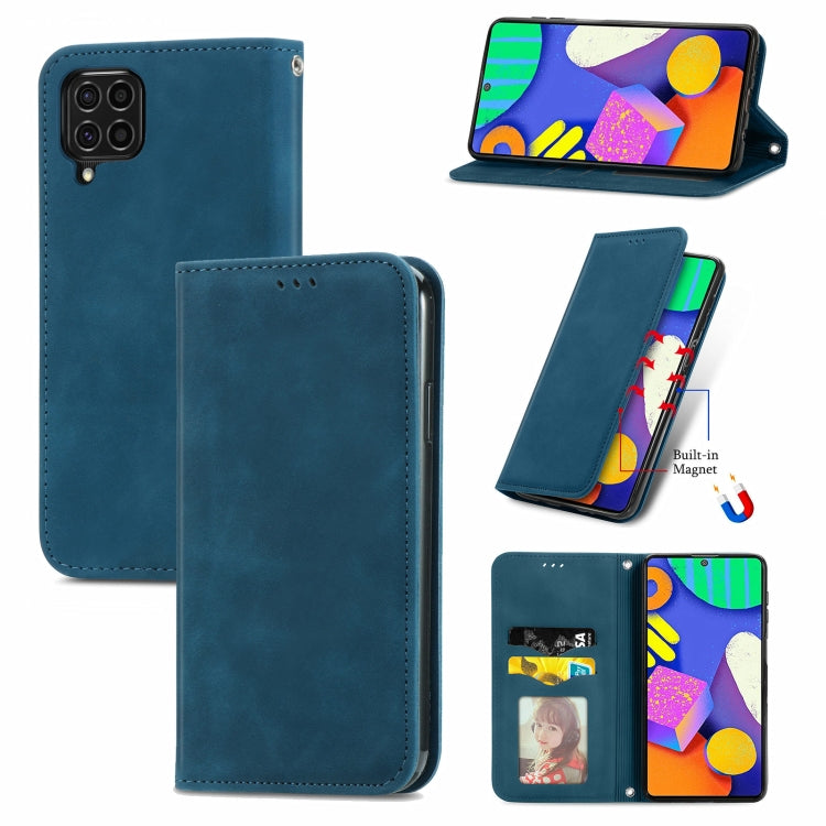 For Samsung Galaxy F62 Retro Skin Feel Business Magnetic Horizontal Flip Leather Case With Holder & Card Slots & Wallet & Photo Frame