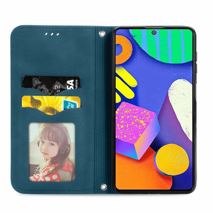 For Samsung Galaxy F62 Retro Skin Feel Business Magnetic Horizontal Flip Leather Case With Holder & Card Slots & Wallet & Photo Frame