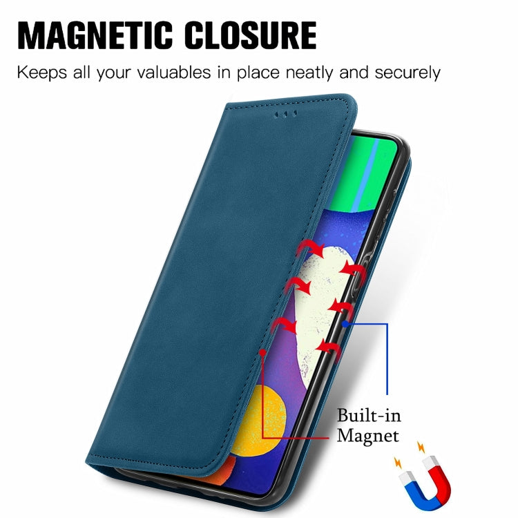 For Samsung Galaxy F62 Retro Skin Feel Business Magnetic Horizontal Flip Leather Case With Holder & Card Slots & Wallet & Photo Frame