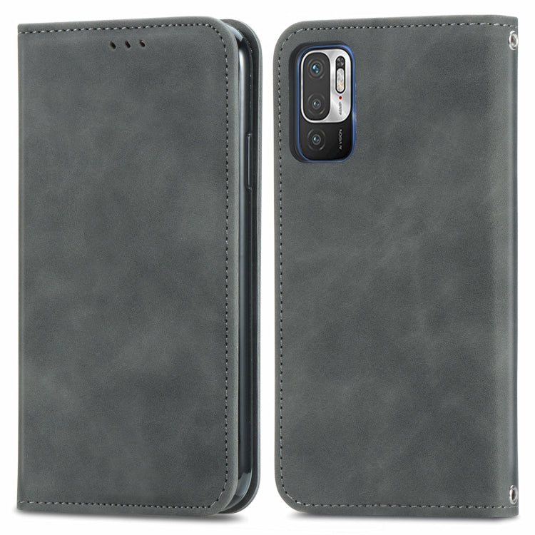For Xiaomi Redmi Note10 5G Retro Skin Feel Business Magnetic Horizontal Flip Leather Case With Holder & Card Slots & Wallet & Photo Frame