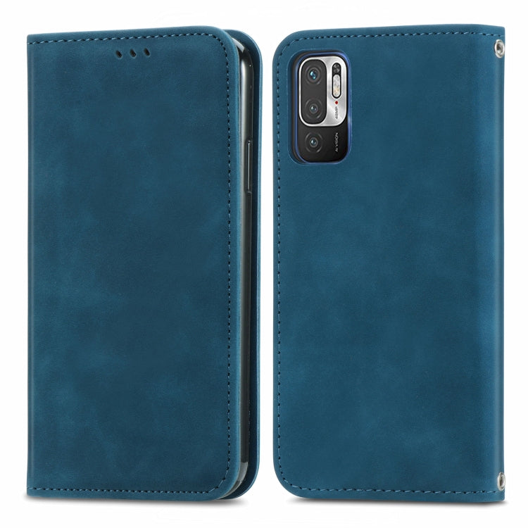 For Xiaomi Redmi Note10 5G Retro Skin Feel Business Magnetic Horizontal Flip Leather Case With Holder & Card Slots & Wallet & Photo Frame