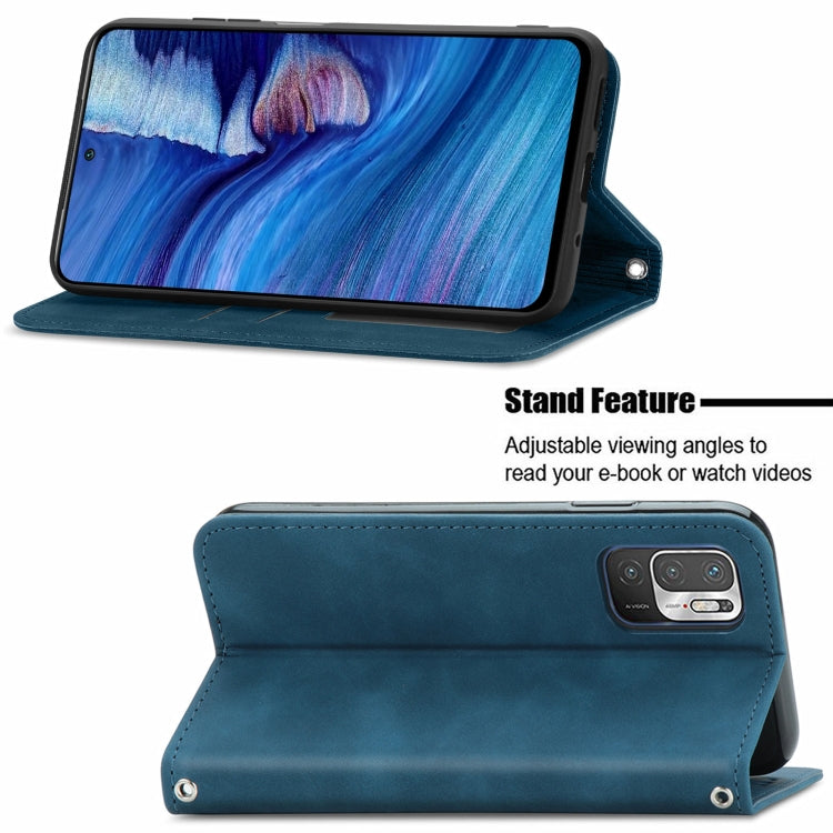 For Xiaomi Redmi Note10 5G Retro Skin Feel Business Magnetic Horizontal Flip Leather Case With Holder & Card Slots & Wallet & Photo Frame