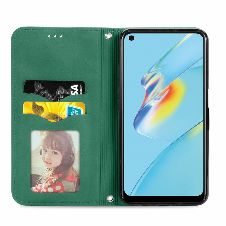 For OPPO A54 4G Retro Skin Feel Business Magnetic Horizontal Flip Leather Case With Holder & Card Slots & Wallet & Photo Frame