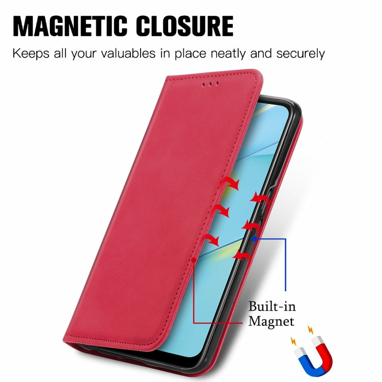 For OPPO A54 4G Retro Skin Feel Business Magnetic Horizontal Flip Leather Case With Holder & Card Slots & Wallet & Photo Frame