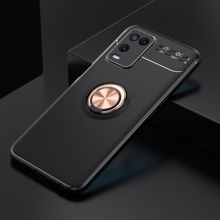 For OPPO A54 4G Metal Ring Holder 360 Degree Rotating TPU Case