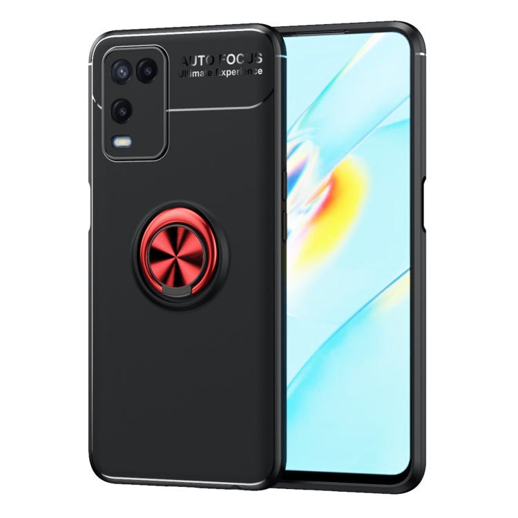 For OPPO A54 4G Metal Ring Holder 360 Degree Rotating TPU Case