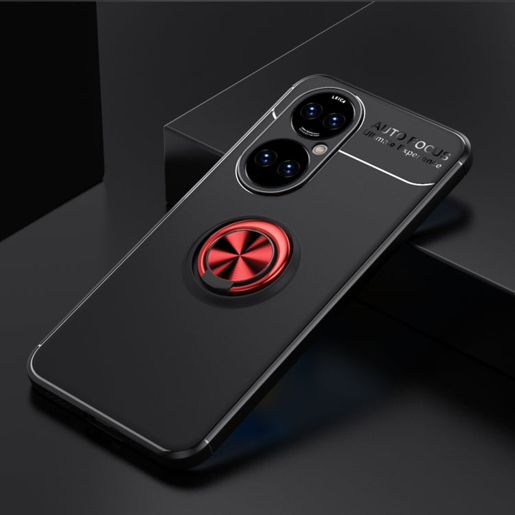 For Huawei P50 Metal Ring Holder 360 Degree Rotating TPU Case