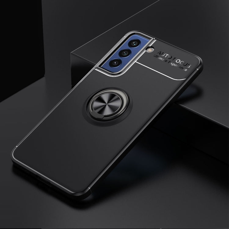 For Samsung Galaxy S21 FE 5G Metal Ring Holder 360 Degree Rotating TPU Case