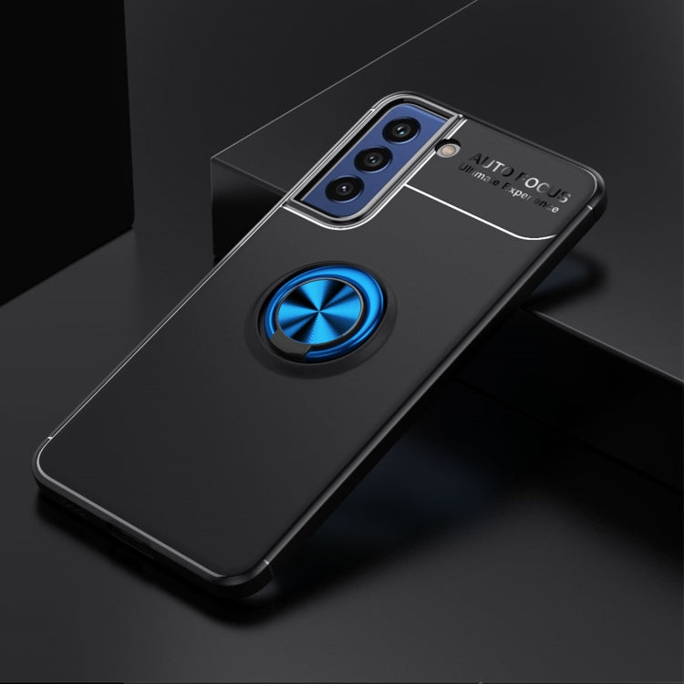 For Samsung Galaxy S21 FE 5G Metal Ring Holder 360 Degree Rotating TPU Case